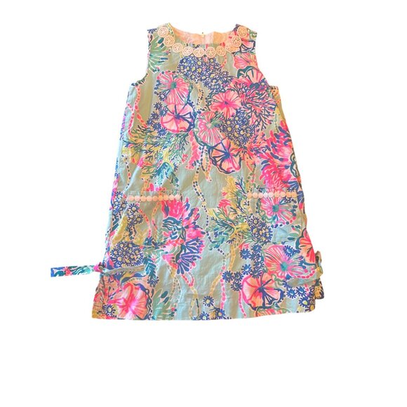 Lilly Pulitzer Other - Lilly Pulitzer Girls Floral Cotton Dress Size 10 Sleeveless Preppy Country Club
